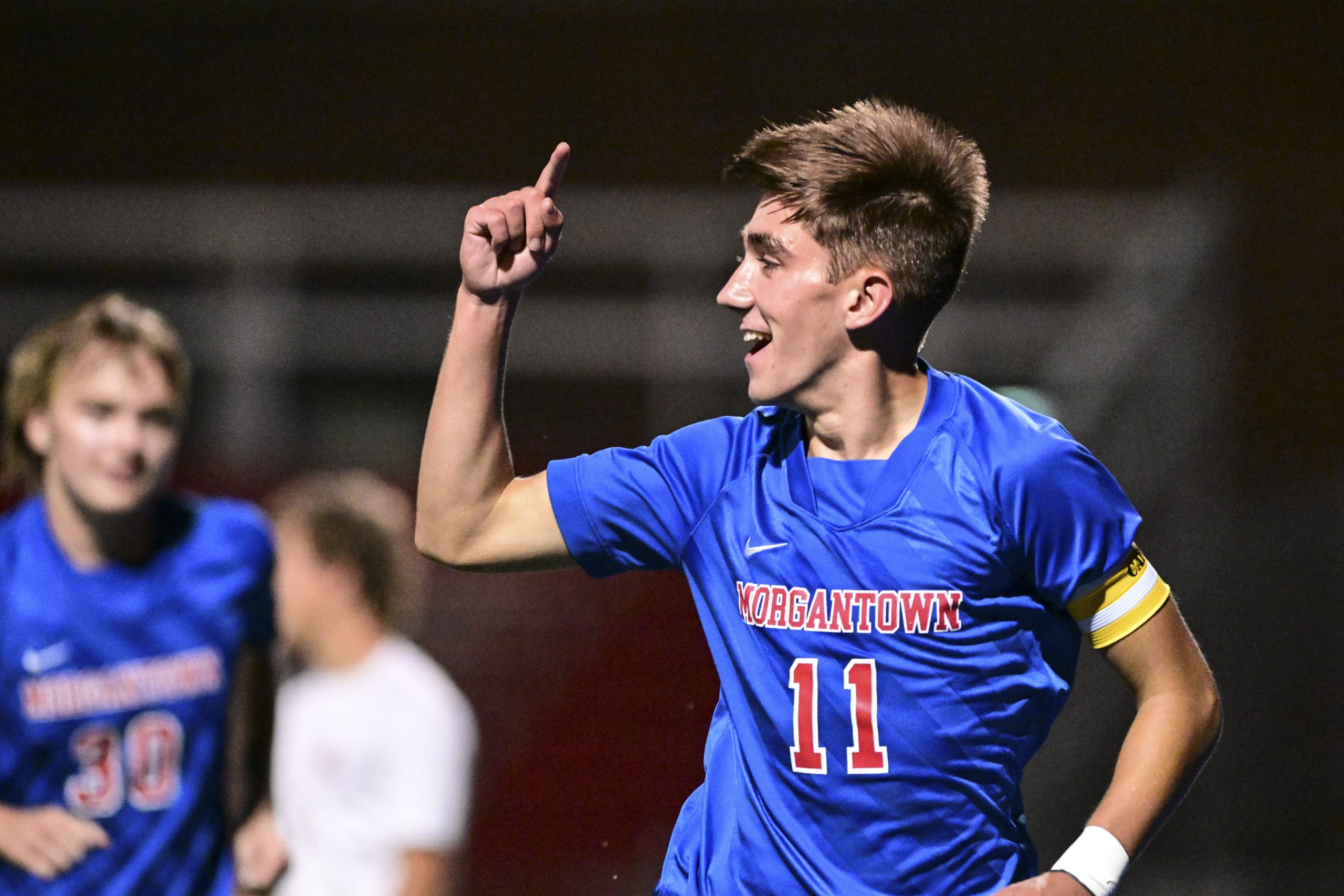 Brabson adds 10th goal, Morgantown boys top Trinity 3-0